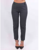 Rubamori grey viscose jersey long cigarette trousers