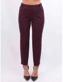 Rubamori bordeaux viscose jersey cigarette long trousers