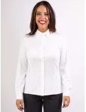 Volpato Italy | White viscose jersey seventies styled shirt plus size