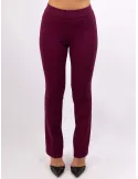 Volpato Thick jersey push up bordeaux flared long trousers