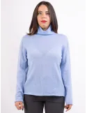 Frida Madè light blue merino and alpaca turtleneck sweater