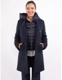 Milestone Woman dark blue hooded padded coat for ladies