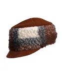 Complit light brown velvet and wool baseball hat cap