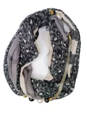 Viscose pashmina scarf with necklace jewel