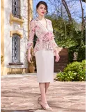 Kleid mit Spitze und rosa Jacke Sonia Pena 250056