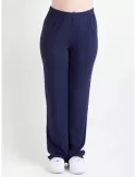 Mercuriali pull-on dark blue palazzo trousers