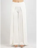 Piero Moretti white rolled-up trousers with slit