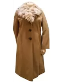 Shop on line wool coat with fur collar