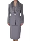 Grey skirt suit