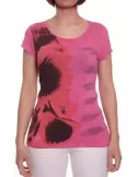 T-shirt fucsia con girasoli Roberta Picchiante