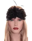 Fascia elastica elegante per capelli con paillettes nere Sonia Pena