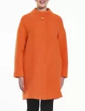 Laura Caponi Soft Couture orange alpaca wool coat