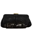 Pochette nera con paillettes acx675