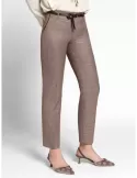 Pantaloni pied de poule rosso e oro L Pucci