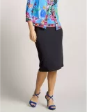 Piero Moretti online Comfortable fit formal dark blue pencil skirt