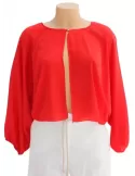 Camicia blusa bolero chiffon rosso Casting Collecciòn