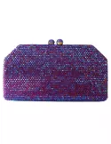 Borsa da sera Anna Cecere aca544 strass cangianti viola e azzurro