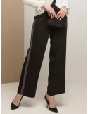 Francesca Mercuriali black sequins band palazzo trousers online shop