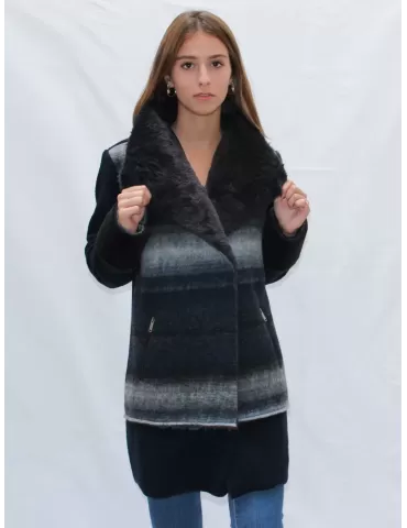 Blue hotsell felt coat