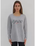 Maglia pullover lana a fasce multicolore Fuego Woman