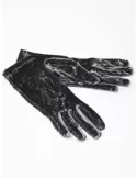 Buy online elegant Italian grey Velvet Gloves for women