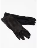 Buy online Italian silk satin black elegant gloves for women