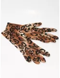 Buy online Italian animal print fleece elegant gloves