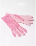 Fantastici Guanti donna di pile rosa effetto pecorella shop online