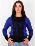 Piero Moretti online shop - Royal blue wool elegant cardigan jacket