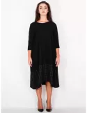 Black oversize midi long large dress