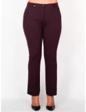 L. Pucci - Pantaloni invernali bordeaux gaucho corti online fino tg 50