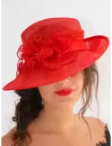 Complit hats online | Cappello da cerimonia rosso a falda larga