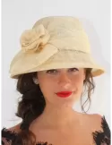 Complit Italian fashion hats | White sand high wedding hat