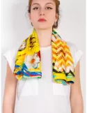 Laura Biagiotti | Buy online yellow decoupage carrè square silk scarf